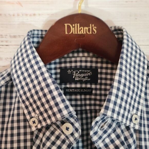 Original Penguin Heritage Slim Fit Shirt - 15 - 32/33 - like new - Picture 3 of 4